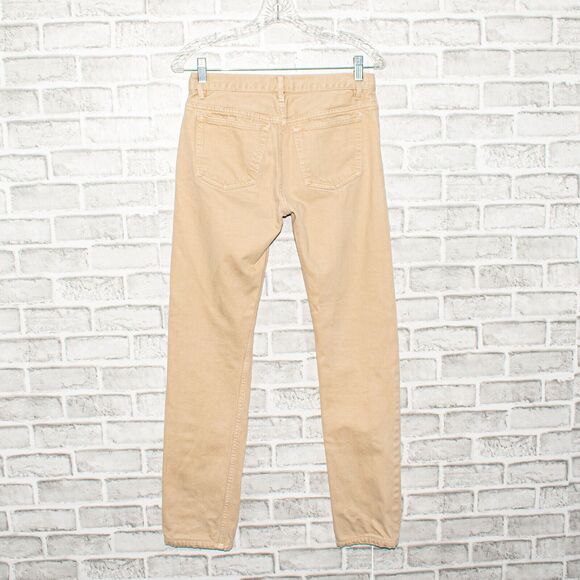A.P.C. PETIT STANDARD Jean Droit Etroit Denim Beige Button Fly size 27 - Picture 3 of 10